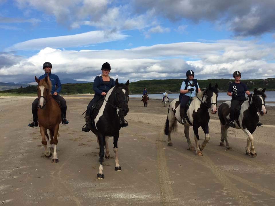 Mark Beaumont horseriding at Carradale Bay
