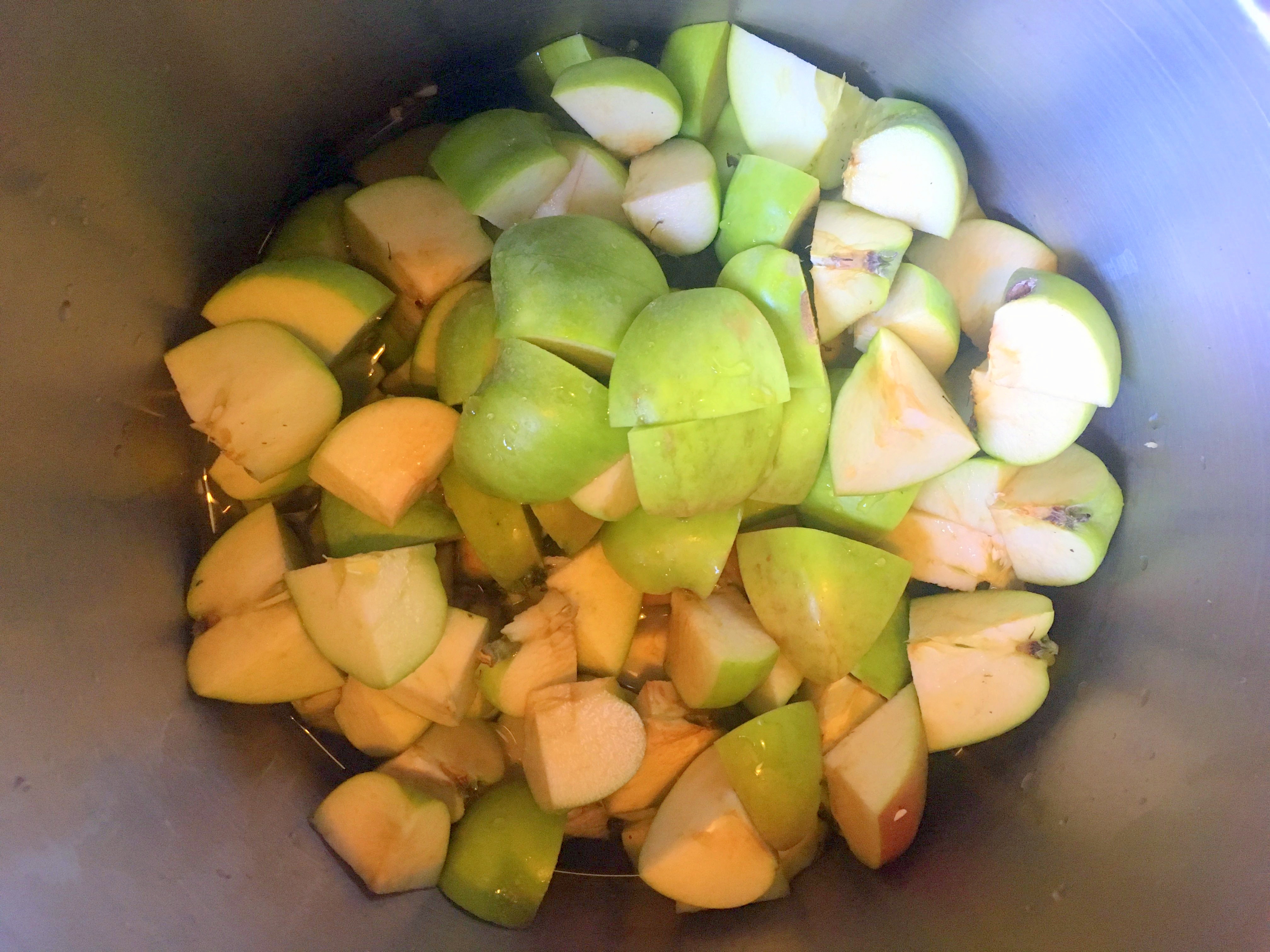 chopped apples